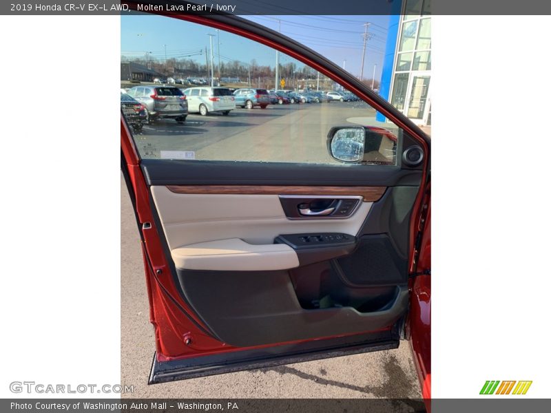 Molten Lava Pearl / Ivory 2019 Honda CR-V EX-L AWD