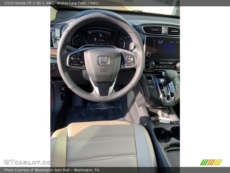 Molten Lava Pearl / Ivory 2019 Honda CR-V EX-L AWD