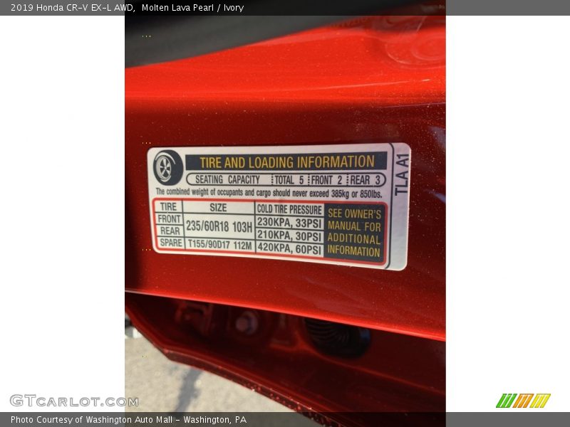 Molten Lava Pearl / Ivory 2019 Honda CR-V EX-L AWD