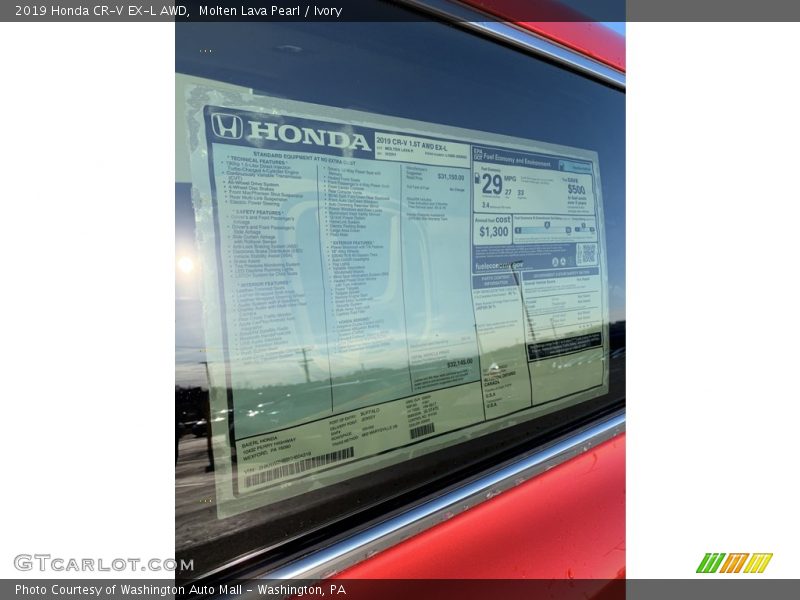 Molten Lava Pearl / Ivory 2019 Honda CR-V EX-L AWD