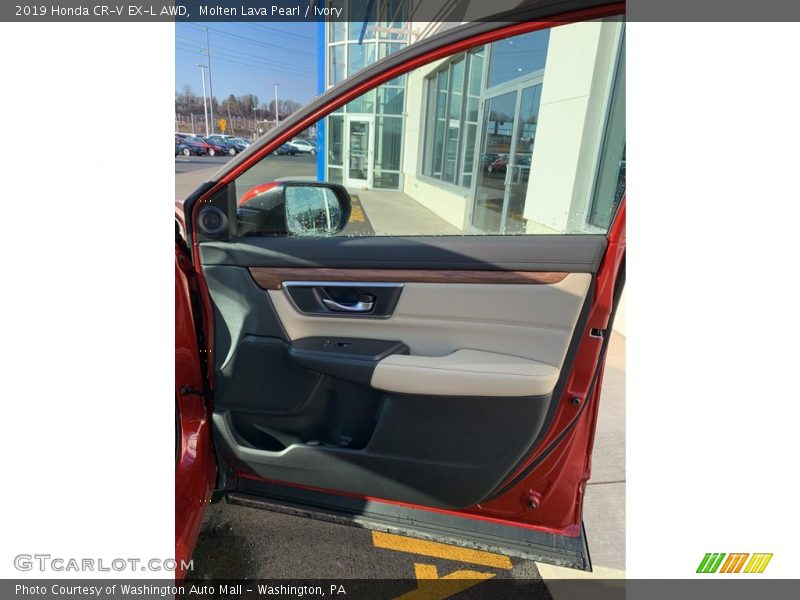 Molten Lava Pearl / Ivory 2019 Honda CR-V EX-L AWD