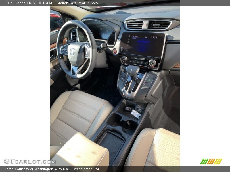 Molten Lava Pearl / Ivory 2019 Honda CR-V EX-L AWD