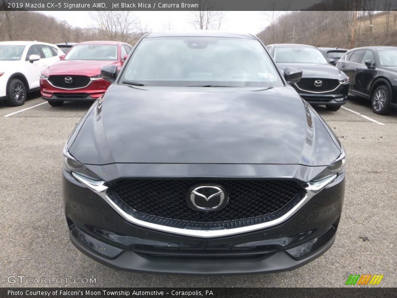 Jet Black Mica / Caturra Brown 2019 Mazda CX-5 Signature AWD