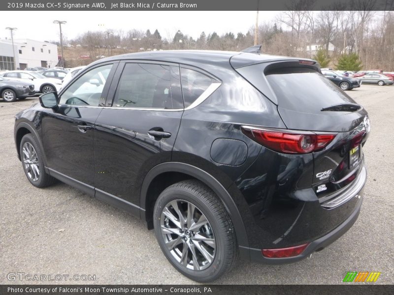 Jet Black Mica / Caturra Brown 2019 Mazda CX-5 Signature AWD