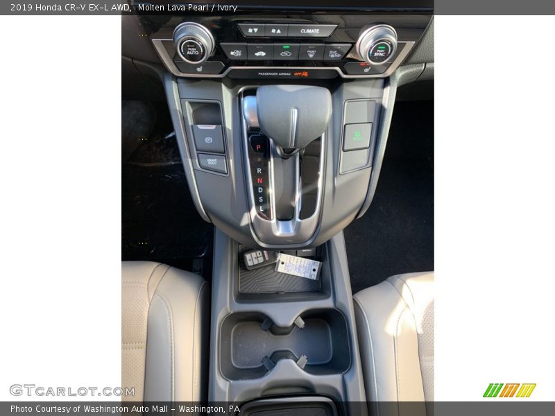Molten Lava Pearl / Ivory 2019 Honda CR-V EX-L AWD