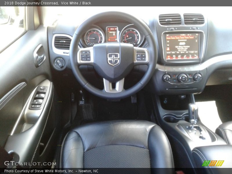 Vice White / Black 2018 Dodge Journey Crossroad