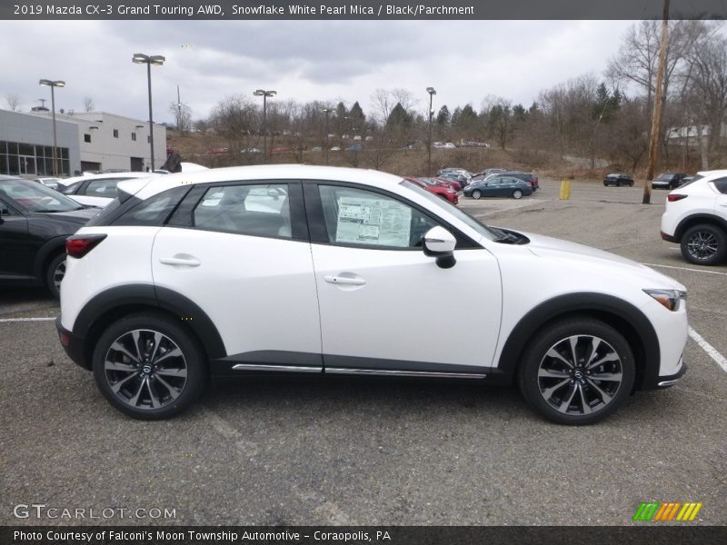 Snowflake White Pearl Mica / Black/Parchment 2019 Mazda CX-3 Grand Touring AWD