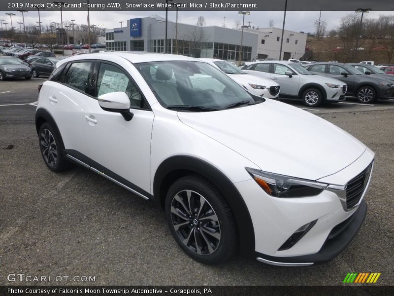 Snowflake White Pearl Mica / Black/Parchment 2019 Mazda CX-3 Grand Touring AWD