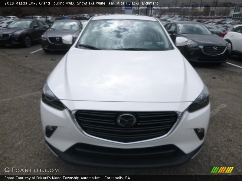 Snowflake White Pearl Mica / Black/Parchment 2019 Mazda CX-3 Grand Touring AWD