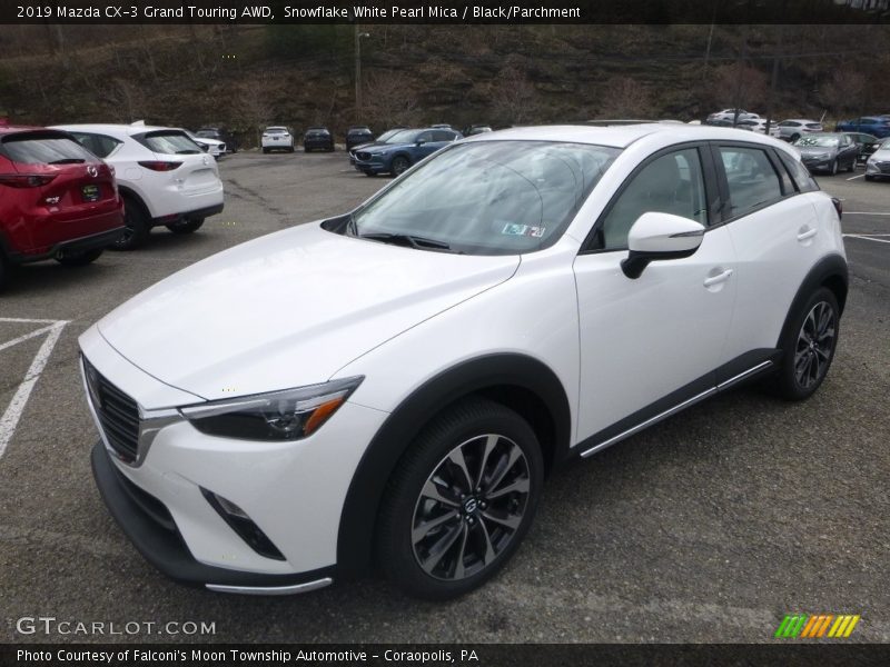 Snowflake White Pearl Mica / Black/Parchment 2019 Mazda CX-3 Grand Touring AWD