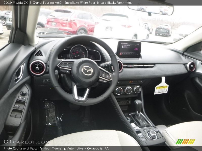 Snowflake White Pearl Mica / Black/Parchment 2019 Mazda CX-3 Grand Touring AWD