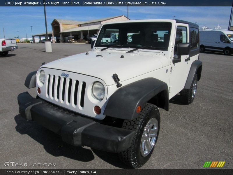 Stone White / Dark Slate Gray/Medium Slate Gray 2008 Jeep Wrangler X 4x4 Right Hand Drive