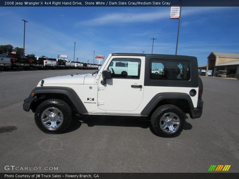 Stone White / Dark Slate Gray/Medium Slate Gray 2008 Jeep Wrangler X 4x4 Right Hand Drive