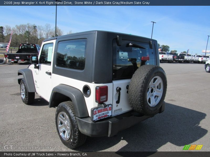 Stone White / Dark Slate Gray/Medium Slate Gray 2008 Jeep Wrangler X 4x4 Right Hand Drive
