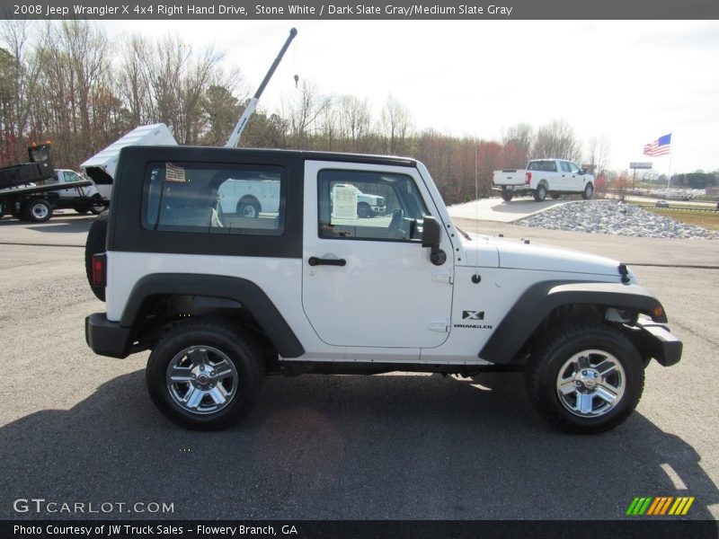 Stone White / Dark Slate Gray/Medium Slate Gray 2008 Jeep Wrangler X 4x4 Right Hand Drive