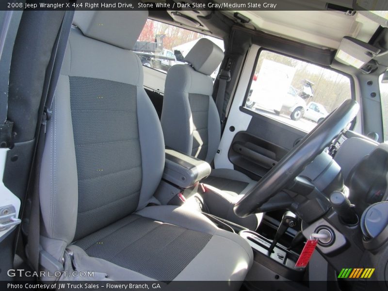 Stone White / Dark Slate Gray/Medium Slate Gray 2008 Jeep Wrangler X 4x4 Right Hand Drive