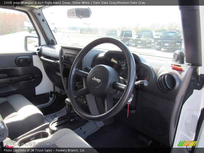 Stone White / Dark Slate Gray/Medium Slate Gray 2008 Jeep Wrangler X 4x4 Right Hand Drive
