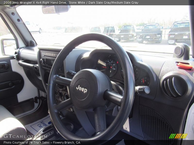 Stone White / Dark Slate Gray/Medium Slate Gray 2008 Jeep Wrangler X 4x4 Right Hand Drive