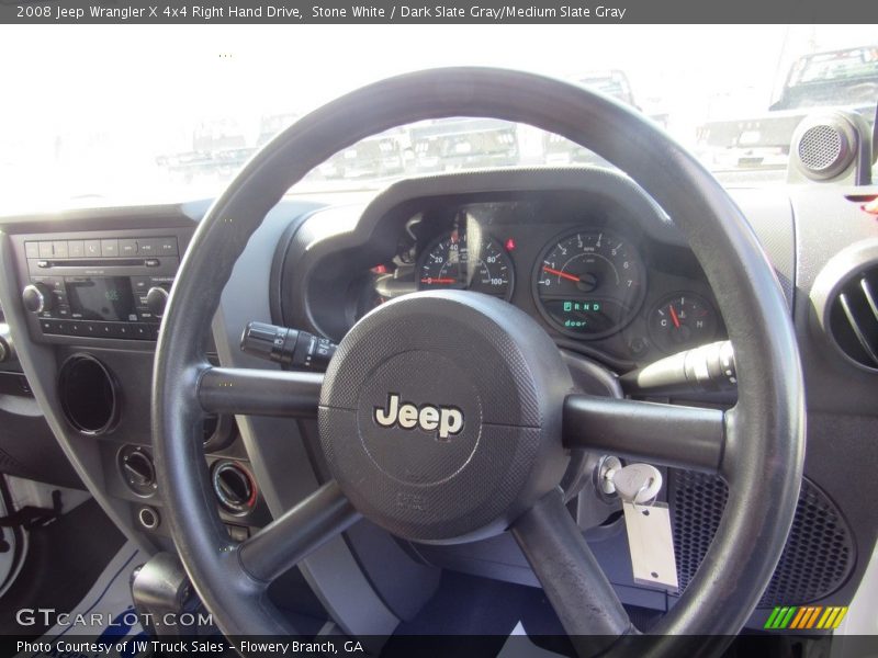 Stone White / Dark Slate Gray/Medium Slate Gray 2008 Jeep Wrangler X 4x4 Right Hand Drive