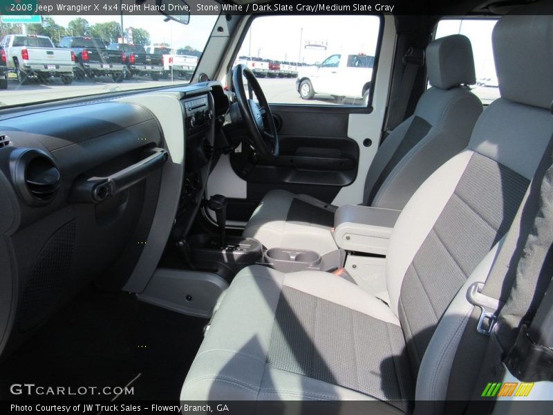 Stone White / Dark Slate Gray/Medium Slate Gray 2008 Jeep Wrangler X 4x4 Right Hand Drive