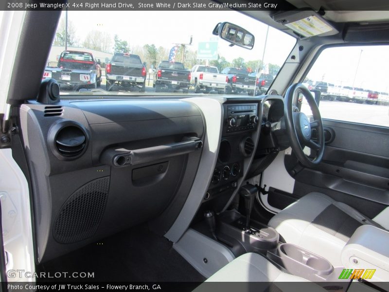 Stone White / Dark Slate Gray/Medium Slate Gray 2008 Jeep Wrangler X 4x4 Right Hand Drive