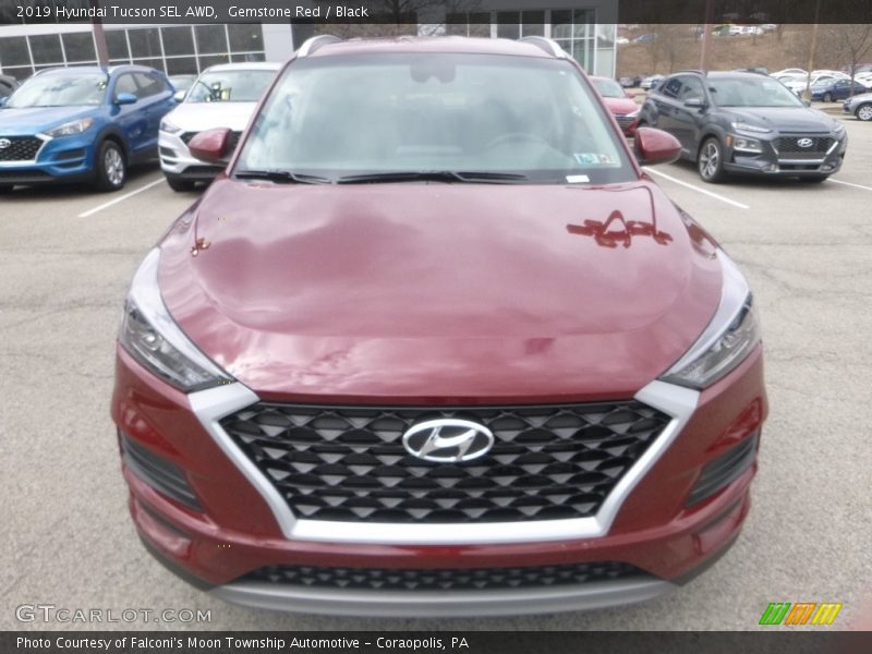 Gemstone Red / Black 2019 Hyundai Tucson SEL AWD