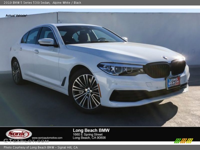 Alpine White / Black 2019 BMW 5 Series 530i Sedan