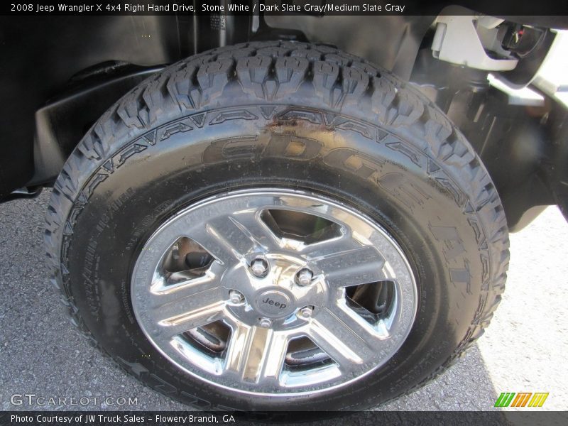 Stone White / Dark Slate Gray/Medium Slate Gray 2008 Jeep Wrangler X 4x4 Right Hand Drive