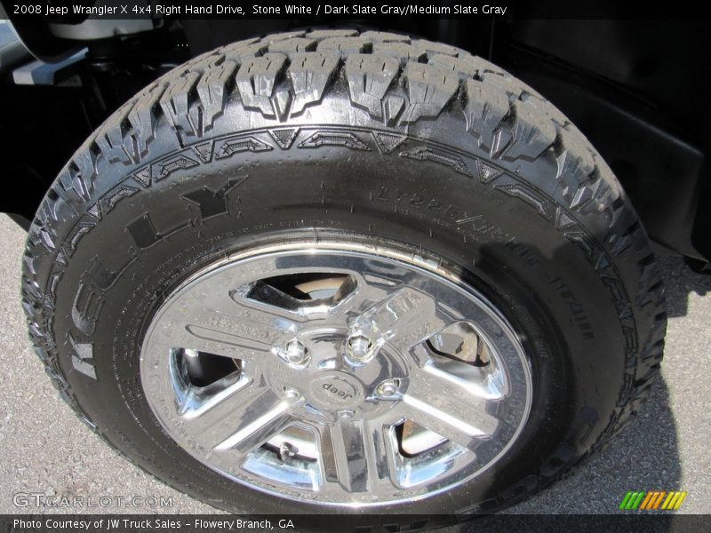 Stone White / Dark Slate Gray/Medium Slate Gray 2008 Jeep Wrangler X 4x4 Right Hand Drive