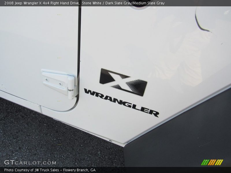 Stone White / Dark Slate Gray/Medium Slate Gray 2008 Jeep Wrangler X 4x4 Right Hand Drive