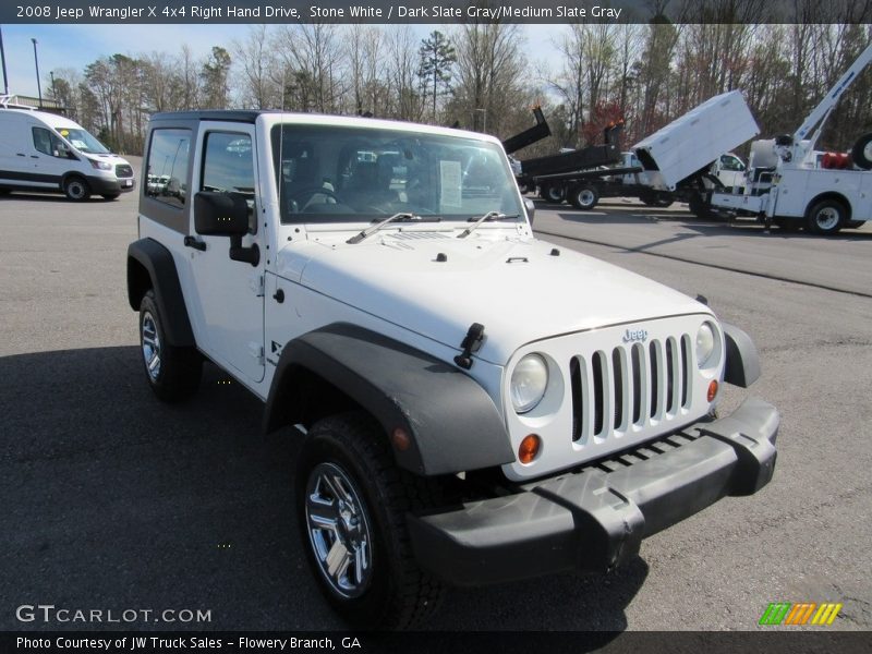 Stone White / Dark Slate Gray/Medium Slate Gray 2008 Jeep Wrangler X 4x4 Right Hand Drive