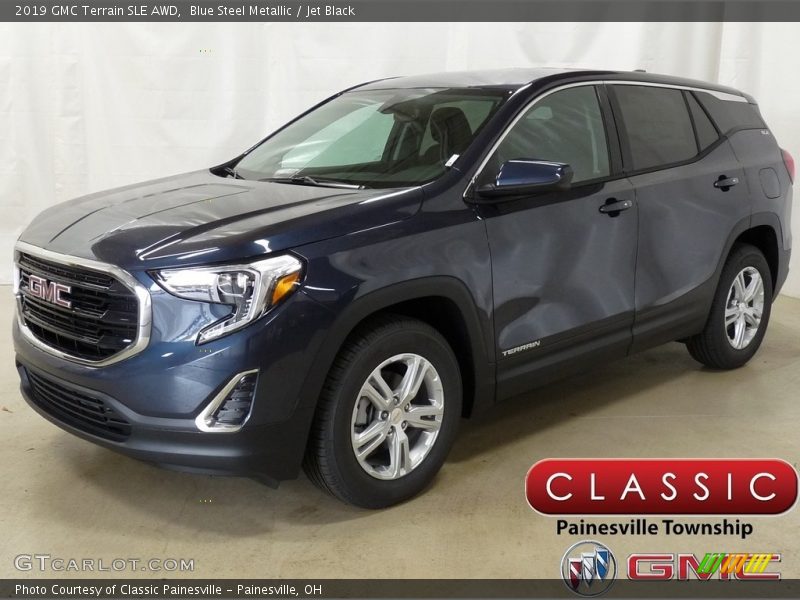 Blue Steel Metallic / Jet Black 2019 GMC Terrain SLE AWD