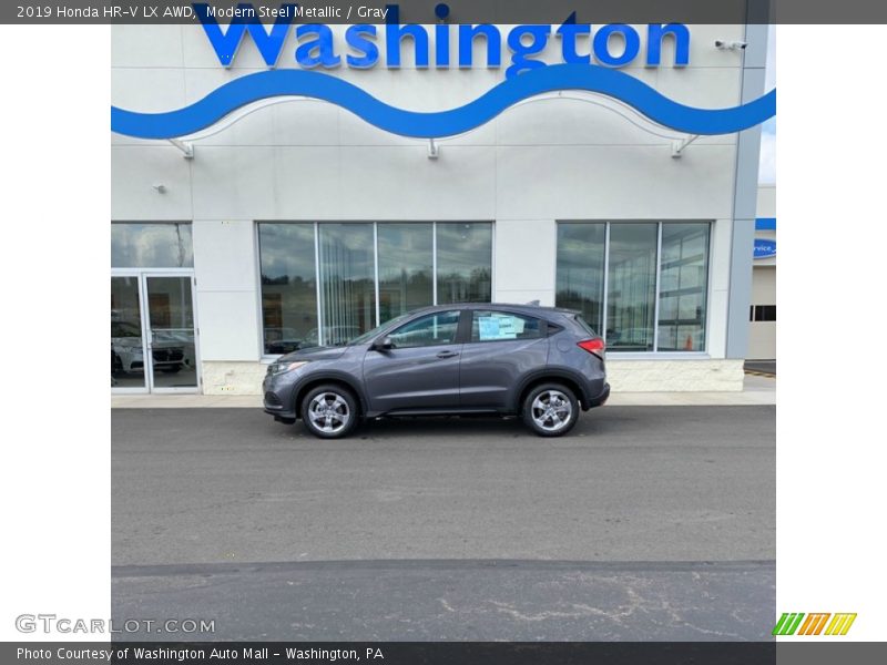 Modern Steel Metallic / Gray 2019 Honda HR-V LX AWD