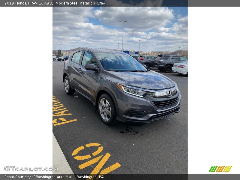 Modern Steel Metallic / Gray 2019 Honda HR-V LX AWD