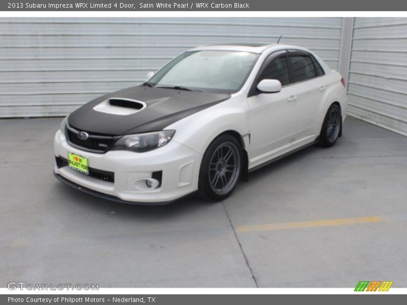Satin White Pearl / WRX Carbon Black 2013 Subaru Impreza WRX Limited 4 Door