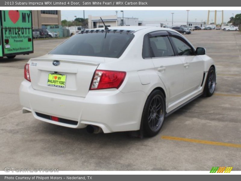 Satin White Pearl / WRX Carbon Black 2013 Subaru Impreza WRX Limited 4 Door