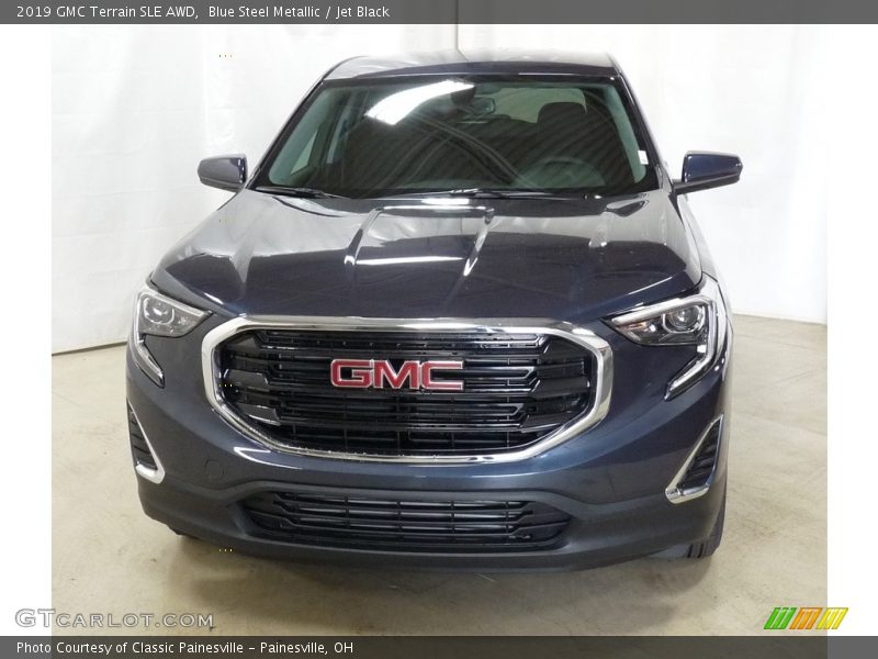 Blue Steel Metallic / Jet Black 2019 GMC Terrain SLE AWD