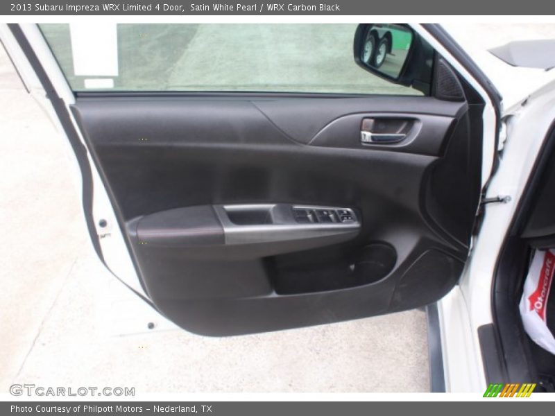 Satin White Pearl / WRX Carbon Black 2013 Subaru Impreza WRX Limited 4 Door