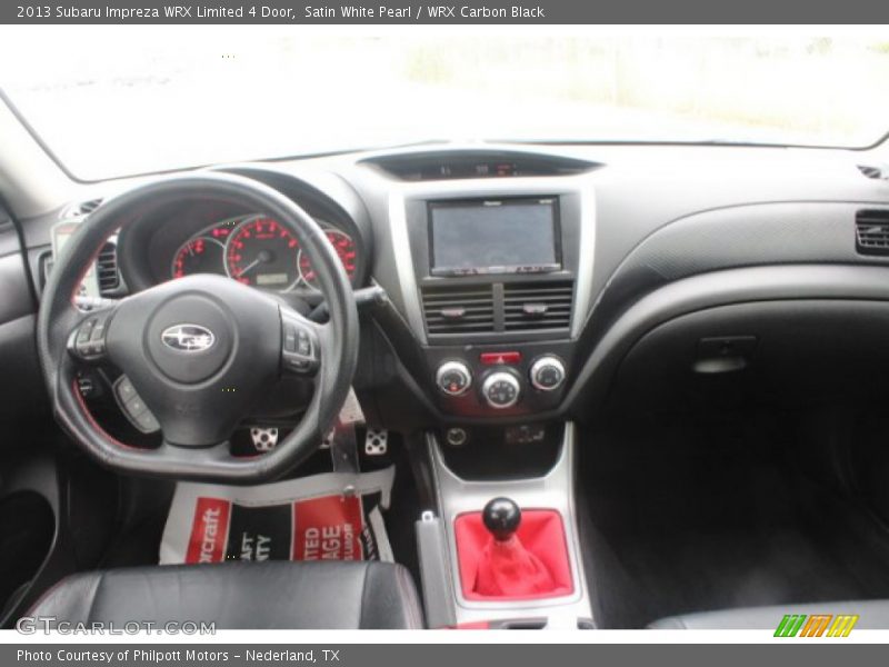 Satin White Pearl / WRX Carbon Black 2013 Subaru Impreza WRX Limited 4 Door