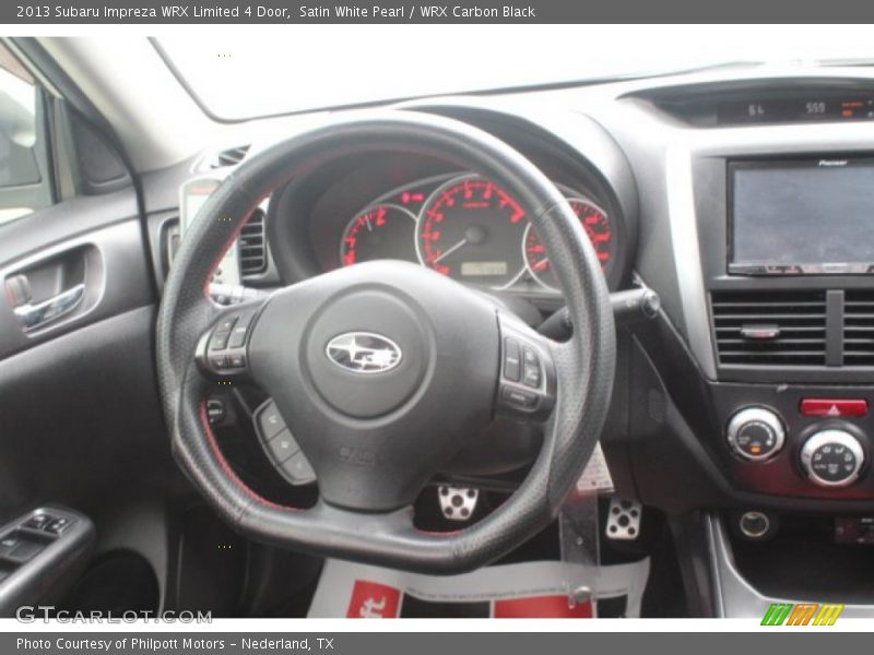 Satin White Pearl / WRX Carbon Black 2013 Subaru Impreza WRX Limited 4 Door