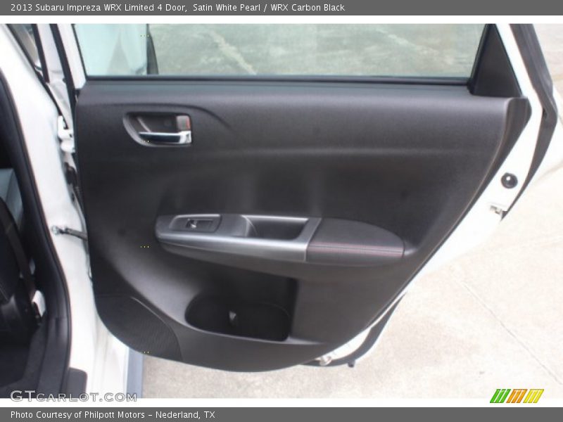 Satin White Pearl / WRX Carbon Black 2013 Subaru Impreza WRX Limited 4 Door