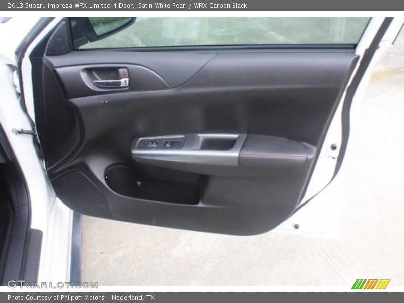 Satin White Pearl / WRX Carbon Black 2013 Subaru Impreza WRX Limited 4 Door