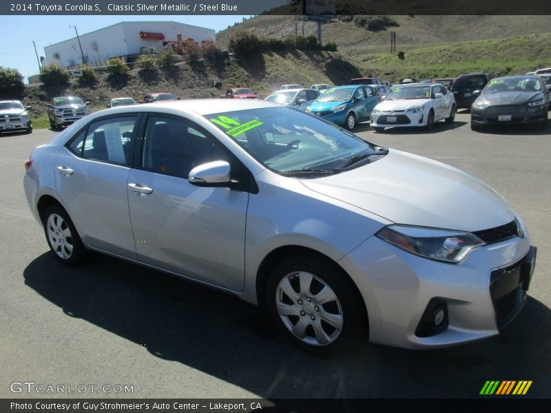 Classic Silver Metallic / Steel Blue 2014 Toyota Corolla S