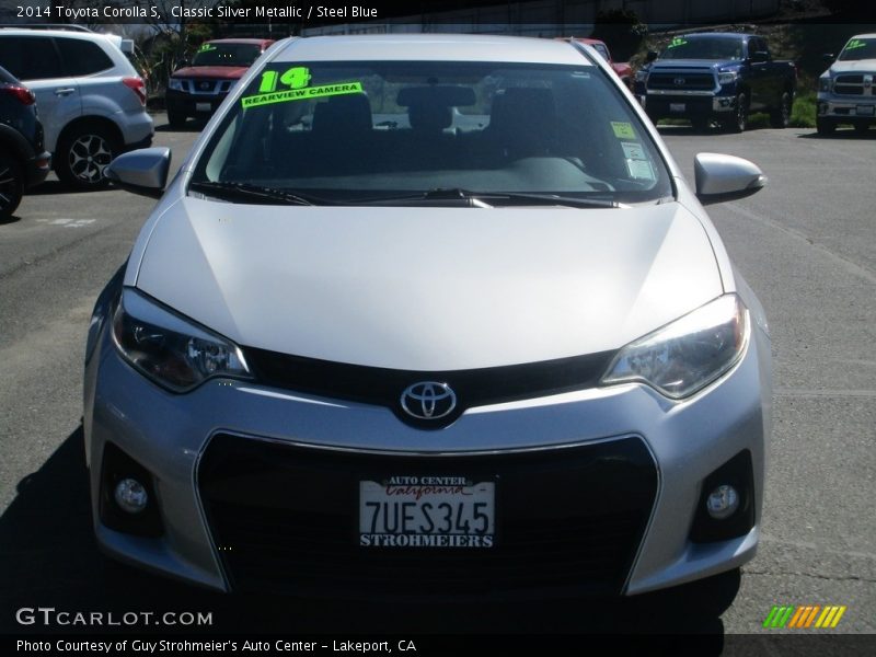 Classic Silver Metallic / Steel Blue 2014 Toyota Corolla S