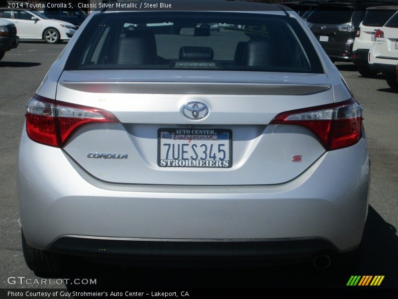 Classic Silver Metallic / Steel Blue 2014 Toyota Corolla S