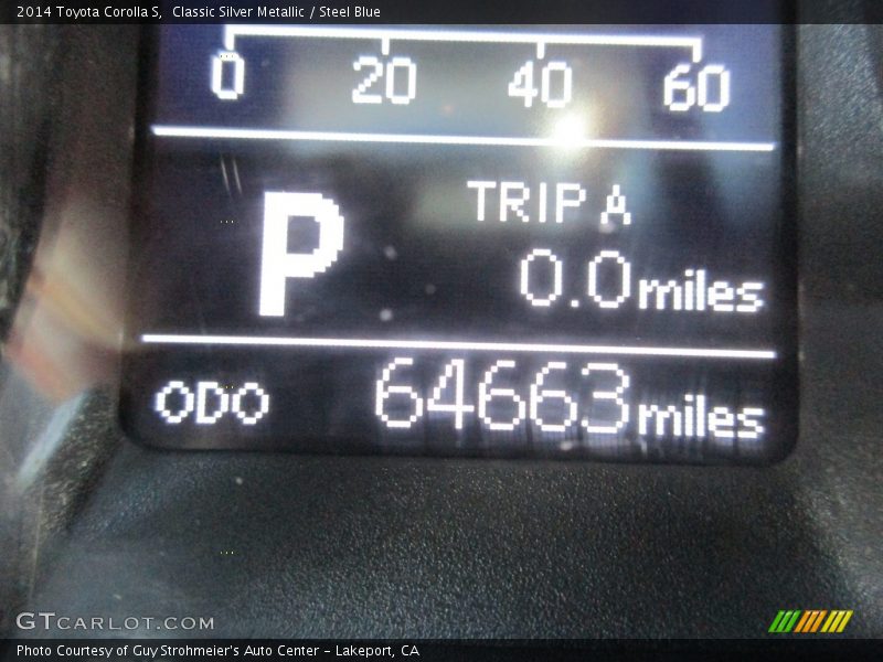 Classic Silver Metallic / Steel Blue 2014 Toyota Corolla S