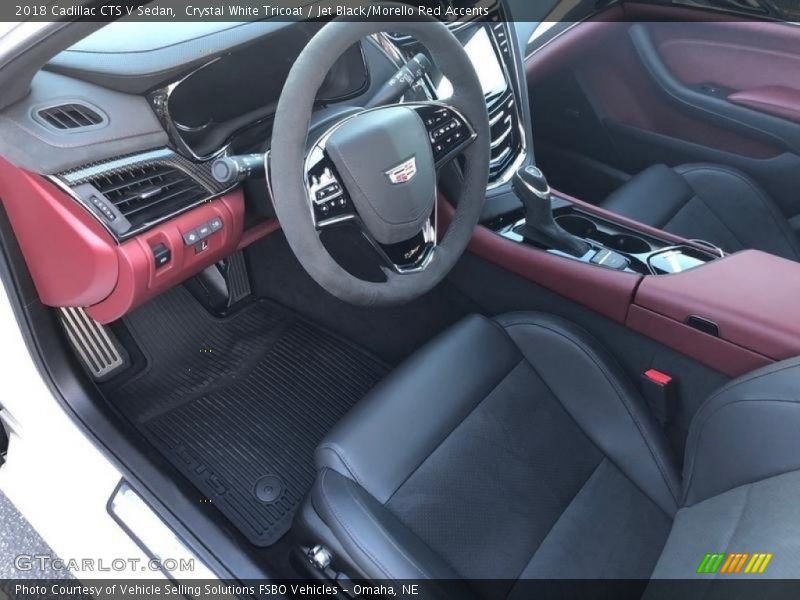  2018 CTS V Sedan Jet Black/Morello Red Accents Interior