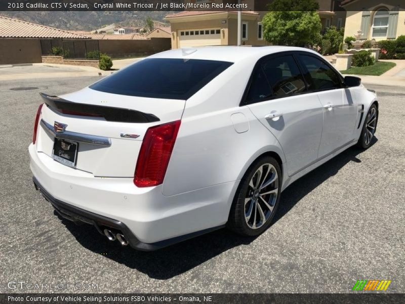 Crystal White Tricoat / Jet Black/Morello Red Accents 2018 Cadillac CTS V Sedan