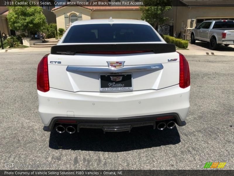 Crystal White Tricoat / Jet Black/Morello Red Accents 2018 Cadillac CTS V Sedan