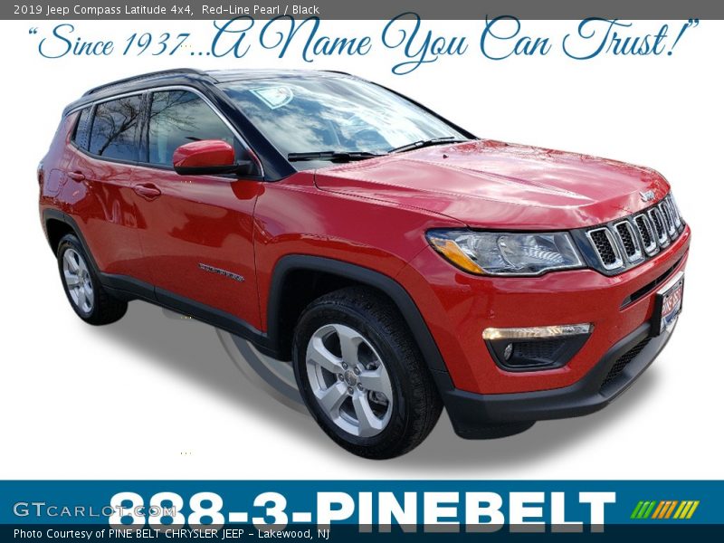 Red-Line Pearl / Black 2019 Jeep Compass Latitude 4x4